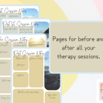 Before and After your therapy sessions, printable pages
