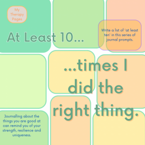 times i did the right thing