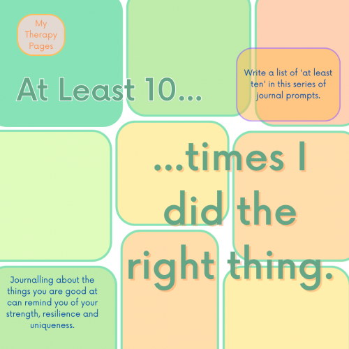 times i did the right thing